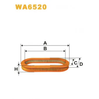 Filtre à air WIX FILTERS WA6520