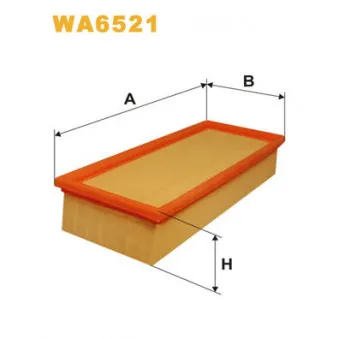 Filtre à air WIX FILTERS WA6521