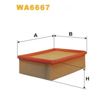 Filtre à air WIX FILTERS WA6667