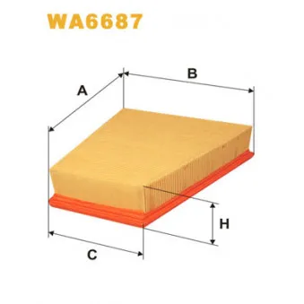 Filtre à air WIX FILTERS WA6687
