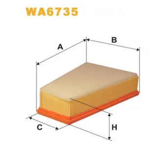 Filtre à air WIX FILTERS WA6735