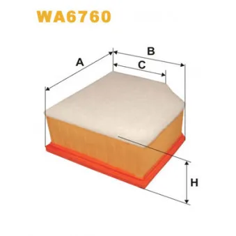 Filtre à air WIX FILTERS WA6760