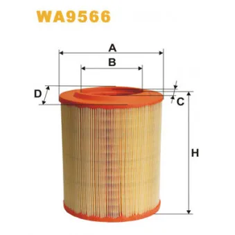 Filtre à air WIX FILTERS WA9566
