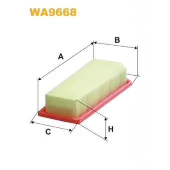 Filtre à air WIX FILTERS WA9668