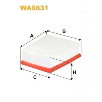 Filtre à air WIX FILTERS WA9831