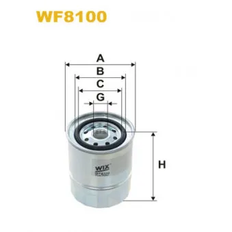 Filtre à carburant WIX FILTERS WF8100