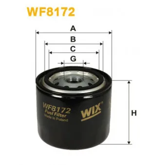 Filtre à carburant WIX FILTERS WF8172