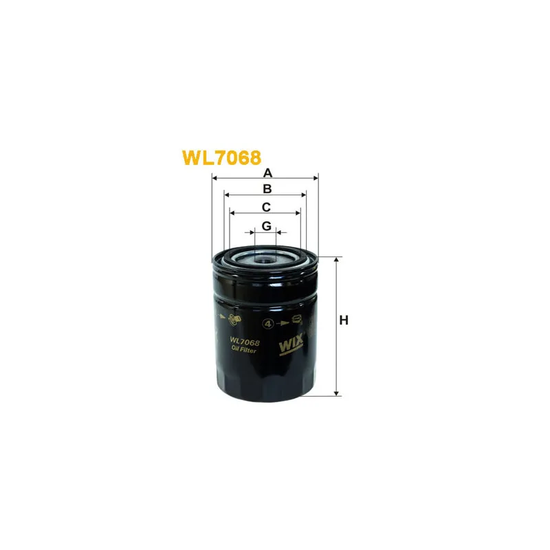 Filtre à huile WIX FILTERS WL7068