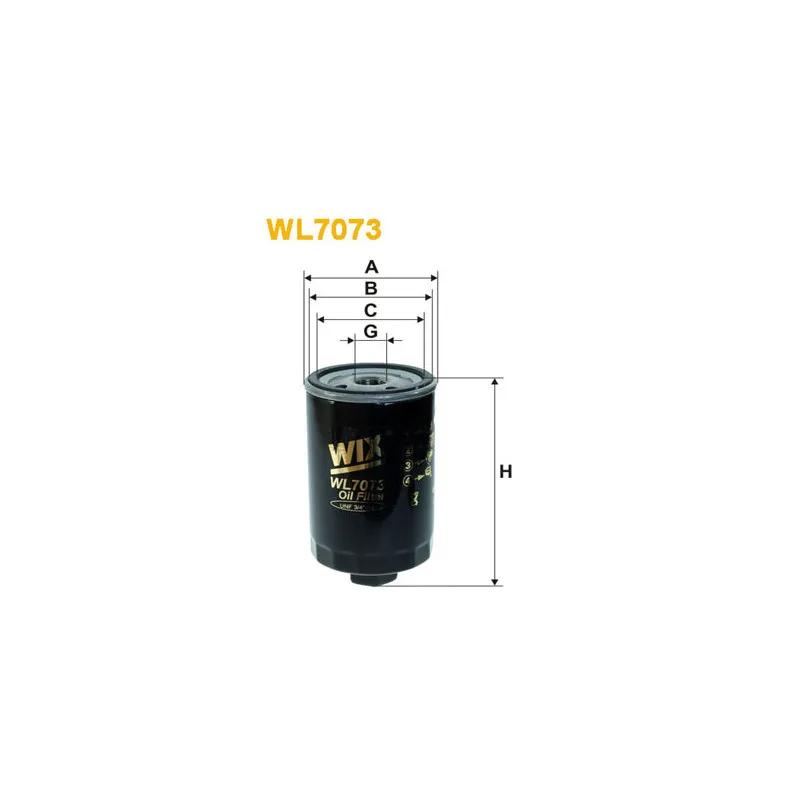 Filtre à huile WIX FILTERS WL7073