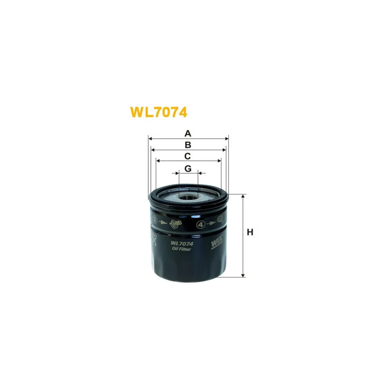 Filtre à huile WIX FILTERS WL7074