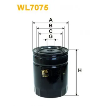 Filtre à huile WIX FILTERS WL7075