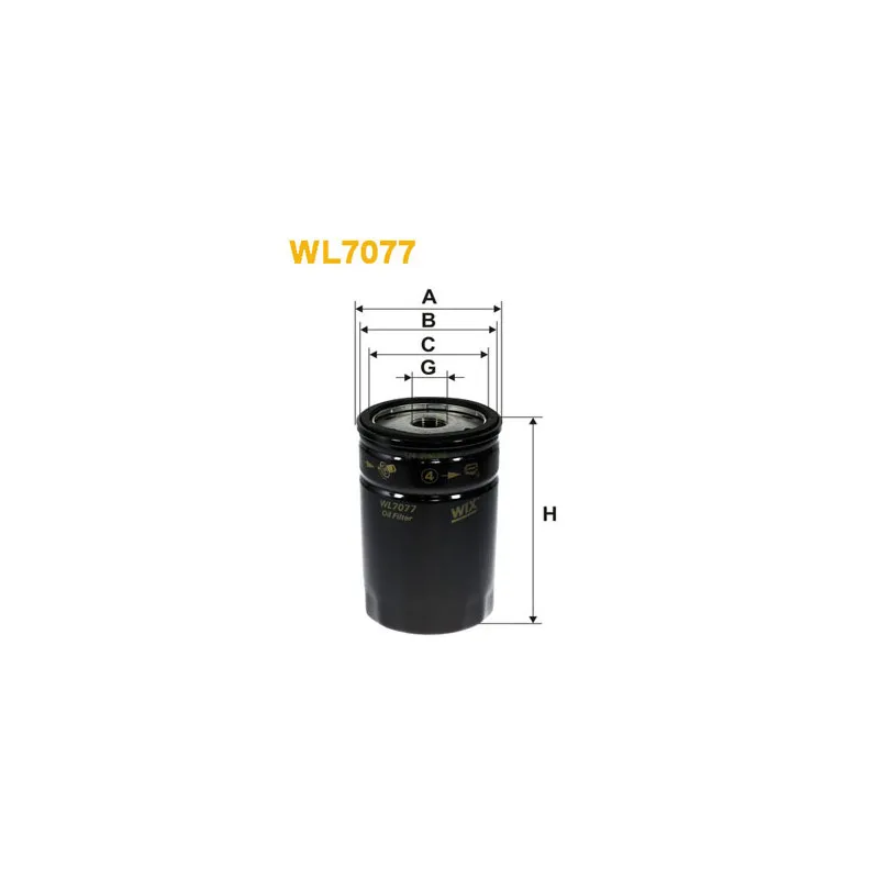 Filtre à huile WIX FILTERS WL7077