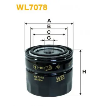 Filtre à huile WIX FILTERS WL7078