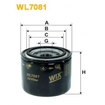 Filtre à huile WIX FILTERS WL7081