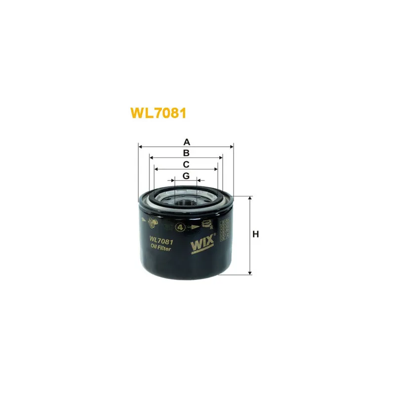 Filtre à huile WIX FILTERS WL7081