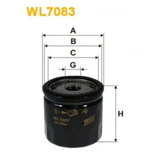 Filtre à huile WIX FILTERS WL7083