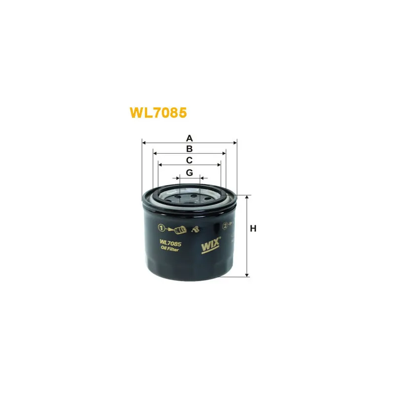 Filtre à huile WIX FILTERS WL7085