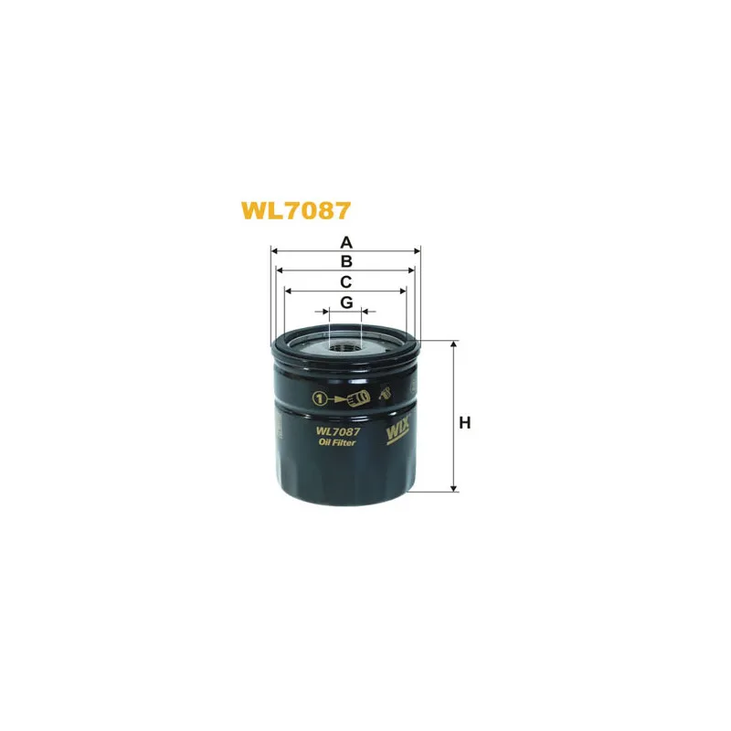 Filtre à huile WIX FILTERS WL7087