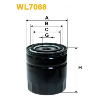 Filtre à huile WIX FILTERS WL7088