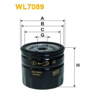 Filtre à huile WIX FILTERS WL7089