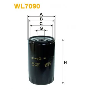 Filtre à huile WIX FILTERS WL7090