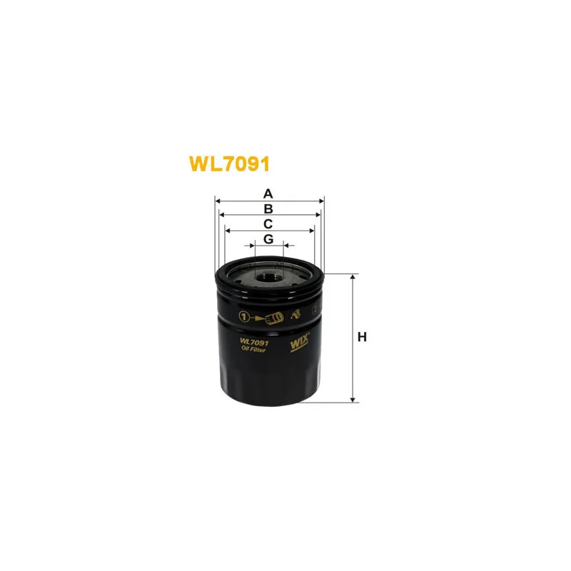Filtre à huile WIX FILTERS WL7091