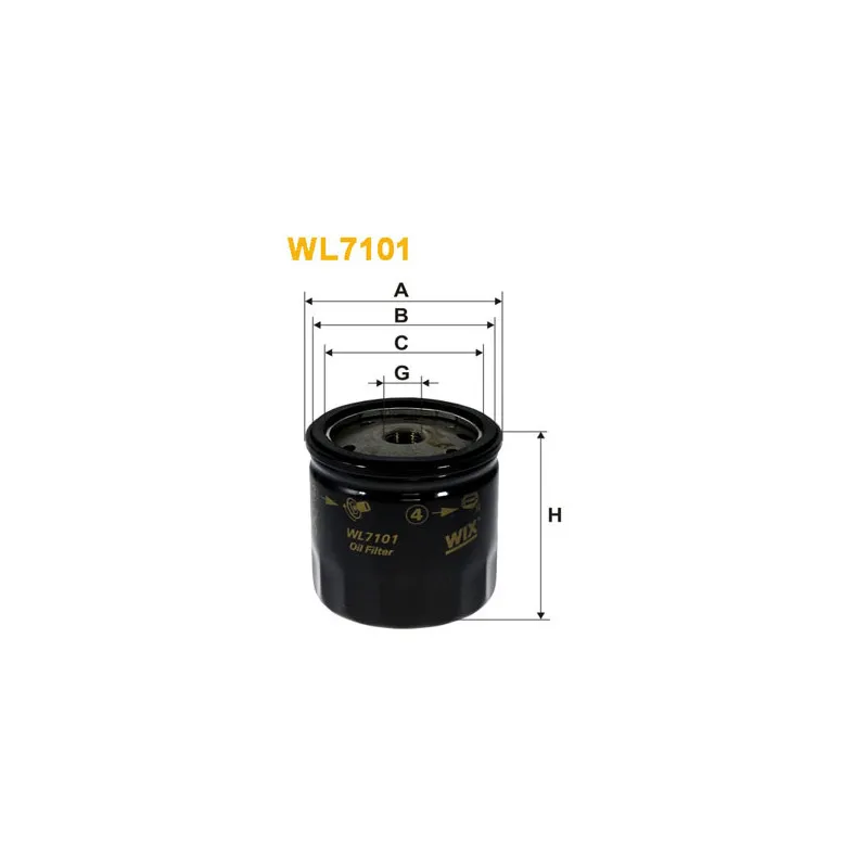 Filtre à huile WIX FILTERS WL7101