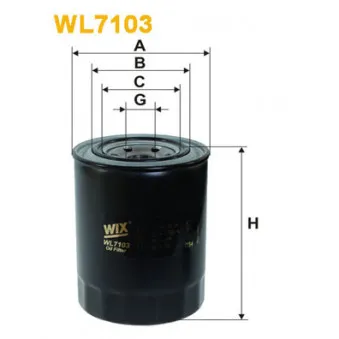 Filtre à huile WIX FILTERS WL7103