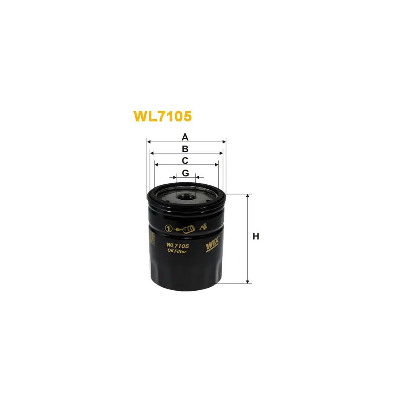 Filtre à huile WIX FILTERS WL7105