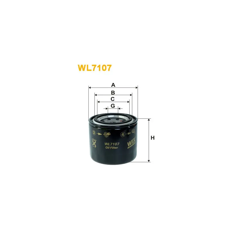 Filtre à huile WIX FILTERS WL7107