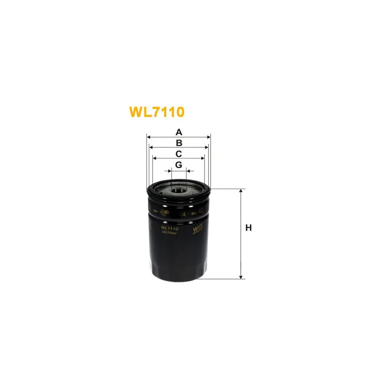 Filtre à huile WIX FILTERS WL7110