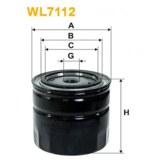 Filtre à huile WIX FILTERS WL7112