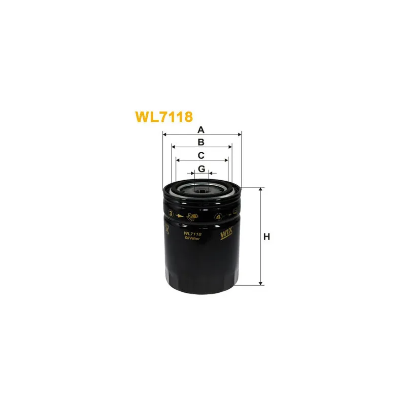 Filtre à huile WIX FILTERS WL7118