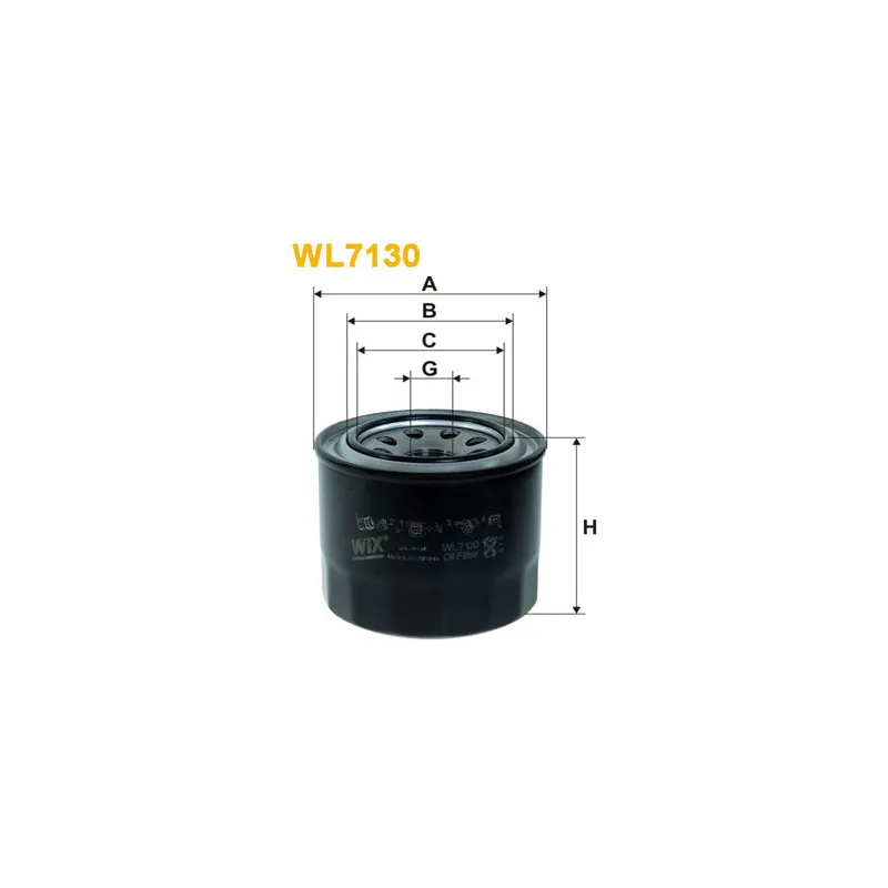 Filtre à huile WIX FILTERS WL7130