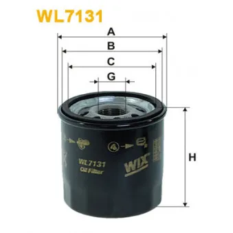 Filtre à huile WIX FILTERS WL7131
