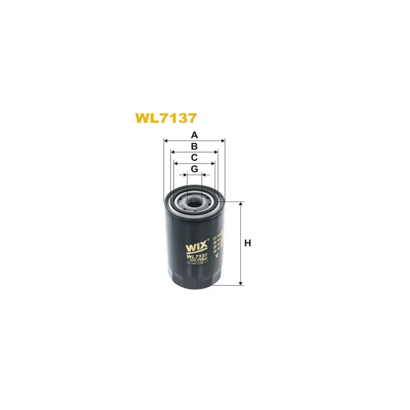 Filtre à huile WIX FILTERS WL7137