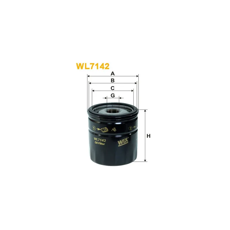 Filtre à huile WIX FILTERS WL7142