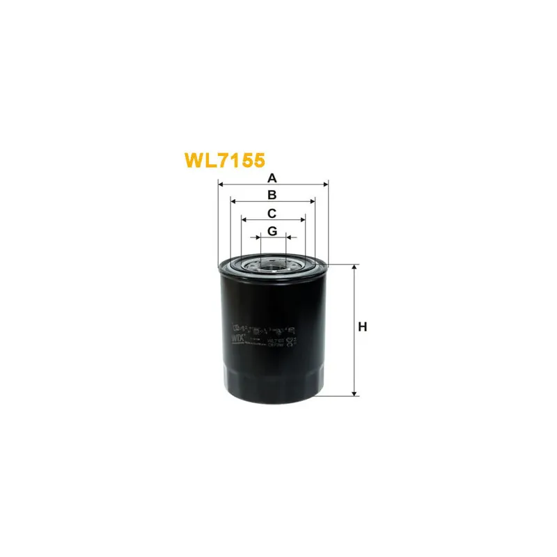 Filtre à huile WIX FILTERS WL7155
