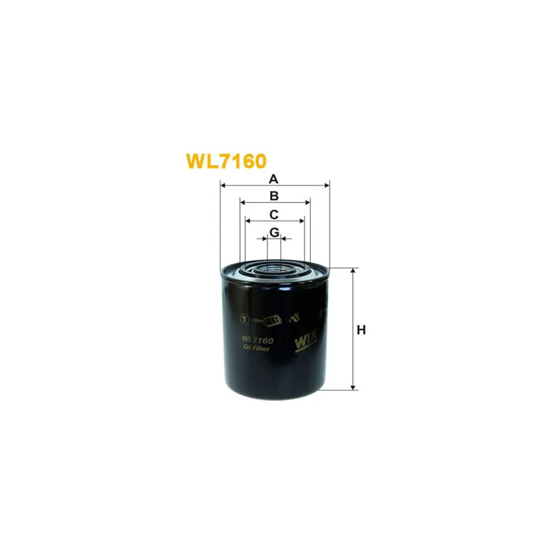 Filtre à huile WIX FILTERS WL7160