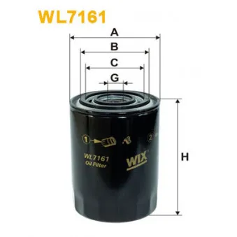 Filtre à huile WIX FILTERS WL7161