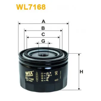 Filtre à huile WIX FILTERS WL7168