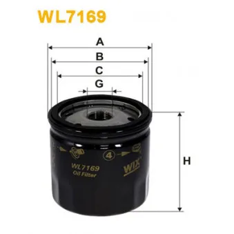 Filtre à huile WIX FILTERS WL7169