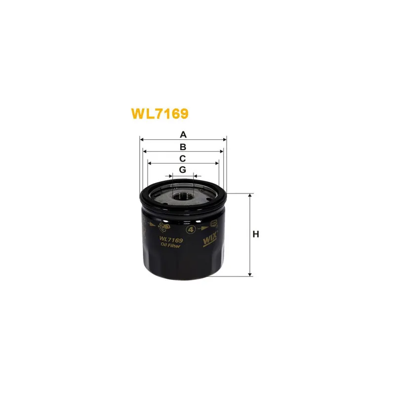 Filtre à huile WIX FILTERS WL7169
