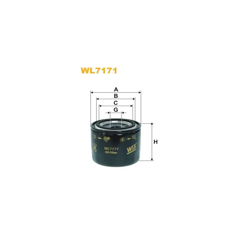 Filtre à huile WIX FILTERS WL7171
