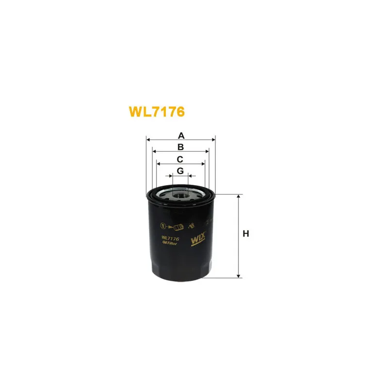 Filtre à huile WIX FILTERS WL7176