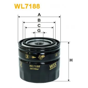 Filtre à huile WIX FILTERS WL7188