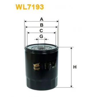 Filtre à huile WIX FILTERS WL7193