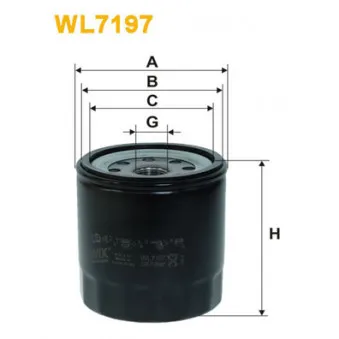 Filtre à huile WIX FILTERS WL7197