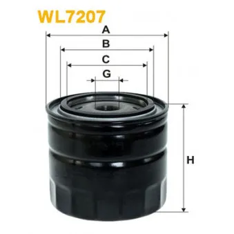 Filtre à huile WIX FILTERS WL7207