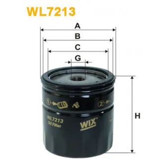 Filtre à huile WIX FILTERS WL7213